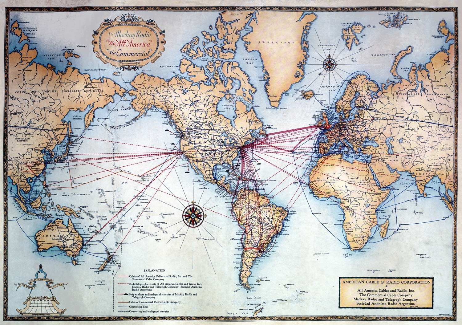 History of the Atlantic Cable & Submarine Telegraphy - Submarine Cable  Route Maps