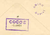 COCOS Incoming Barrel Mail 5 Jan 51 Cachet.JPG (62143 bytes)